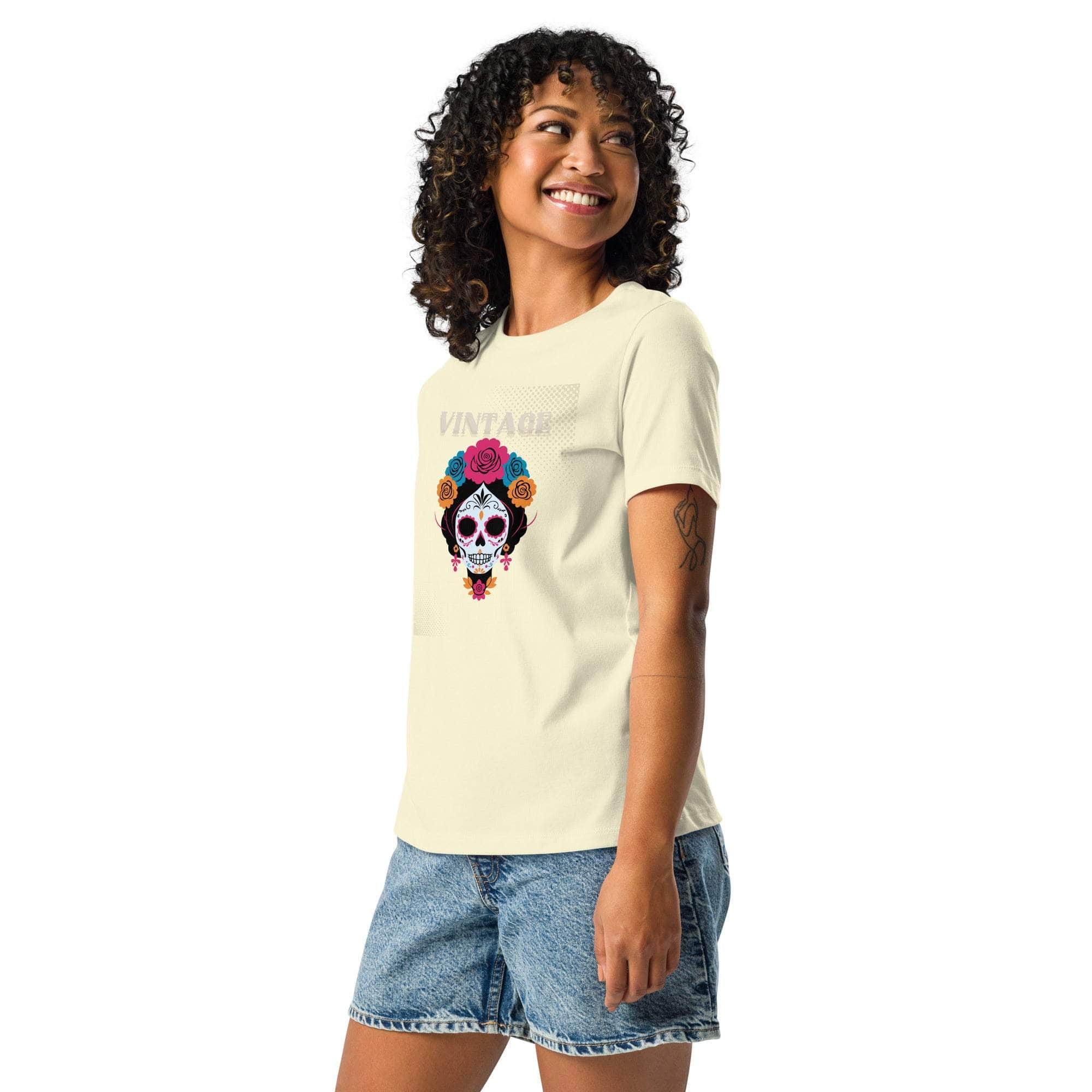 Vintage Sugar Skull T-Shirt - Boho, Gothic & Retro Styles | Fashion