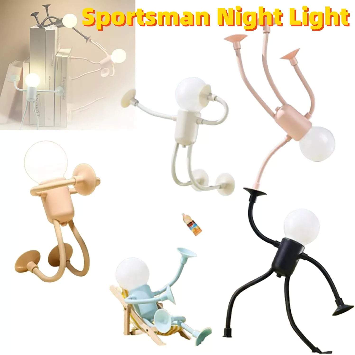 Poseable Sportsman Night Light with Suction Cup - Battery LED Desk - TeninoVentures