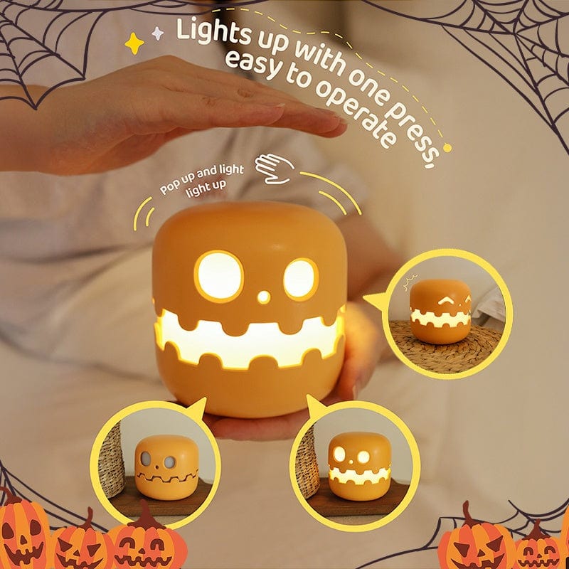 Pumpkin Lamp Bedside - Cute Halloween Night Light Decoration