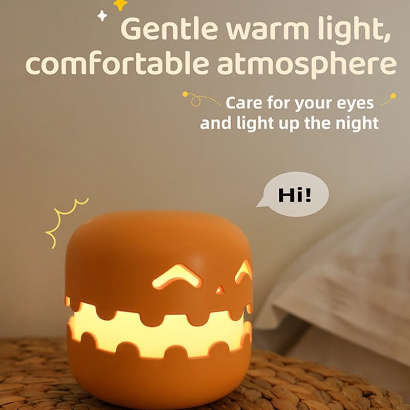 Pumpkin Lamp Bedside - Cute Halloween Night Light Decoration