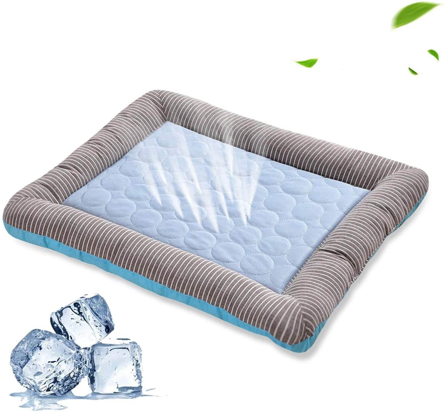 Pet Cooling Pad Bed - Soft Ice Silk Mat for Dogs & Cats