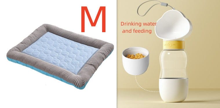 Pet Cooling Pad Bed - Soft Ice Silk Mat for Dogs & Cats