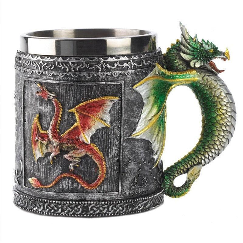 400ML 3D Skull Mugs Stylish Stainless Steel Skull Coffee Mug