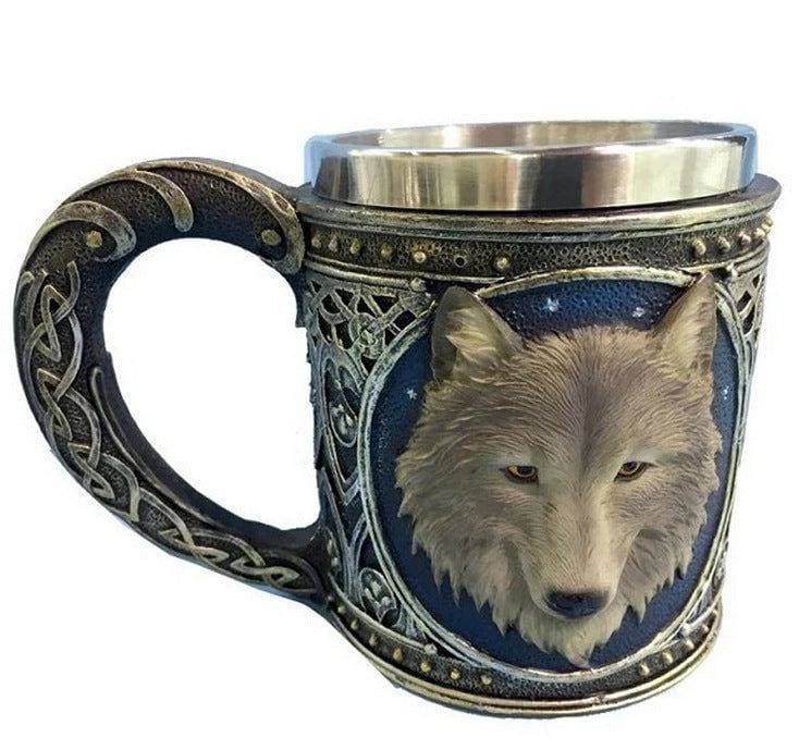 400ML 3D Skull Mugs Stylish Stainless Steel Skull Coffee Mug