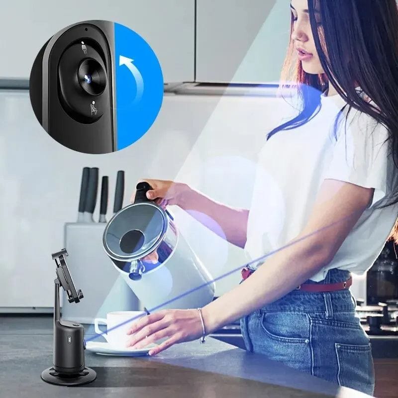 360 Auto Face Tracking Gimbal - AI Smart Phone Holder & Stabilizer