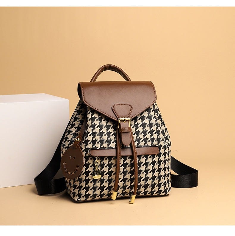 Female Backpack Stylish Casual Multifunction Leather School Bag