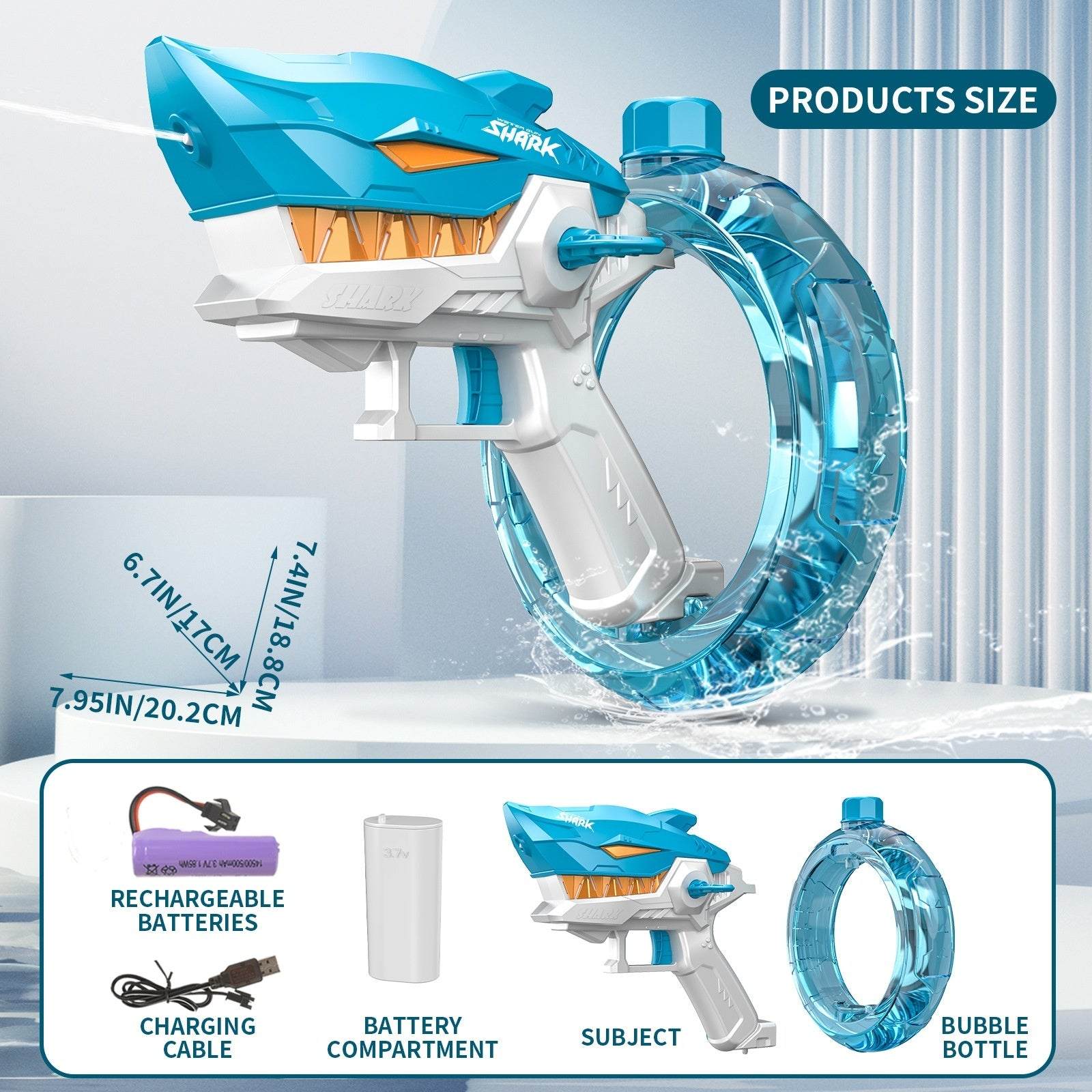 Shark Electric Water Gun - Fully Automatic Large Capacity Toy