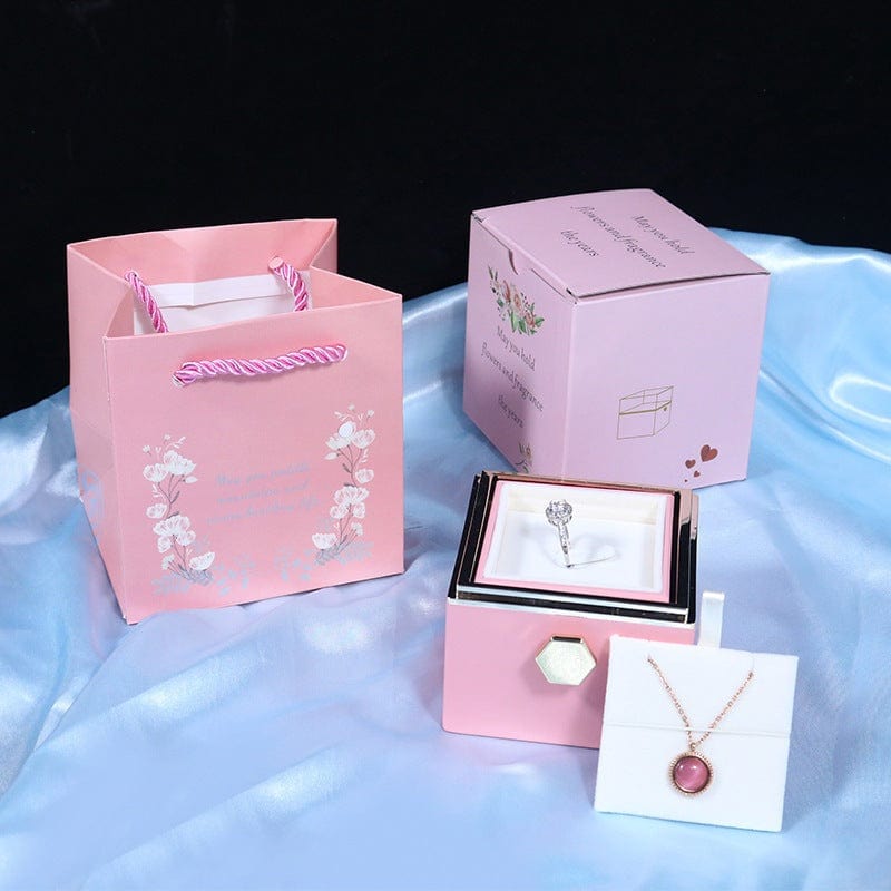 Rotating Soap Flower - Creative Rose Jewelry Gift Box for Women