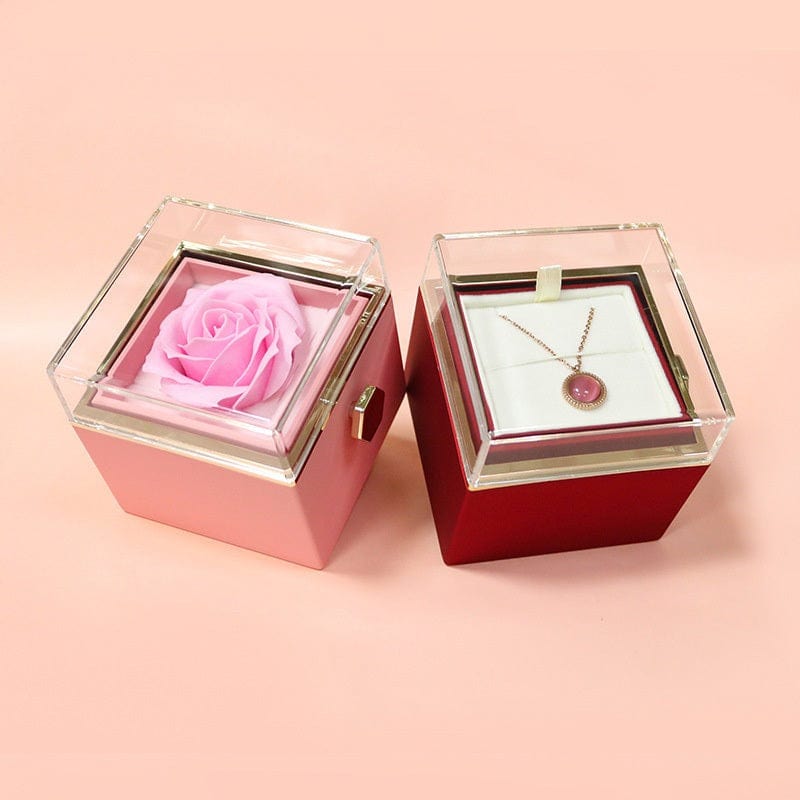 Rotating Soap Flower - Creative Rose Jewelry Gift Box for Women