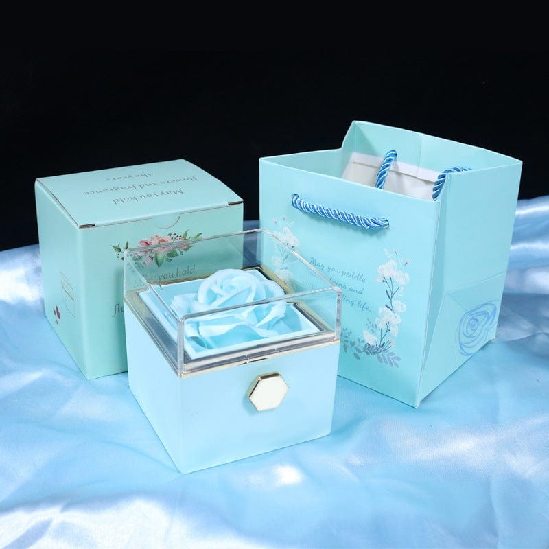 Rotating Soap Flower - Creative Rose Jewelry Gift Box for Women