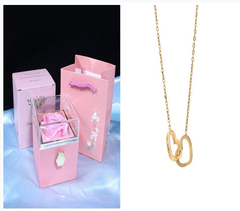 Rotating Soap Flower - Creative Rose Jewelry Gift Box for Women