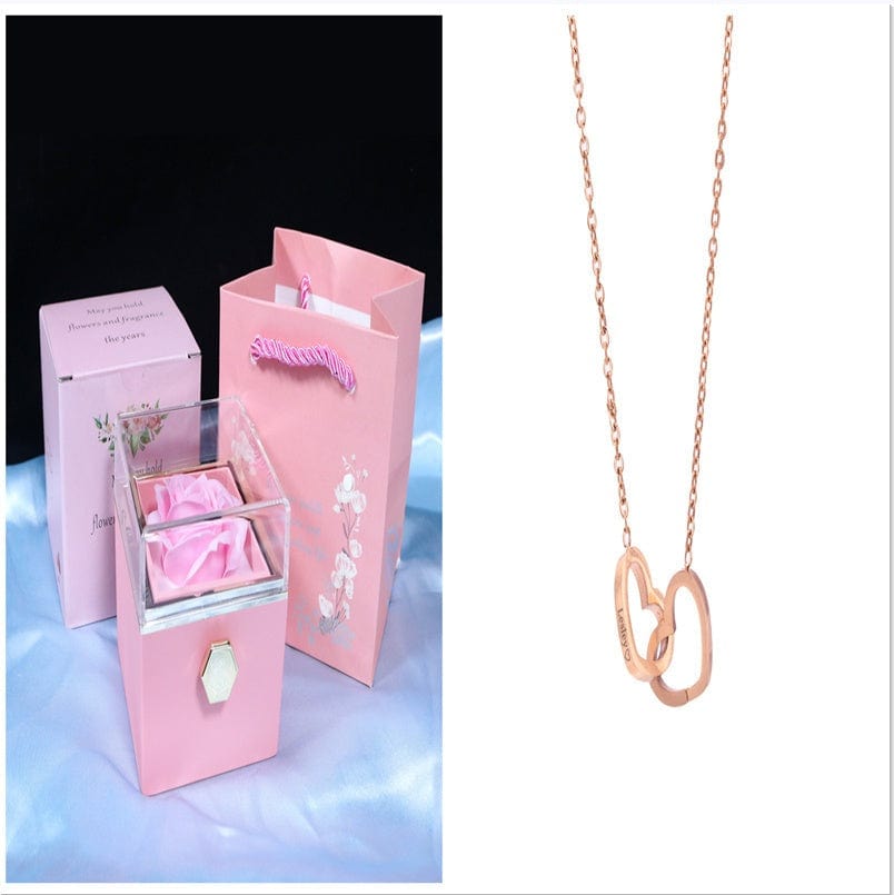 Rotating Soap Flower - Creative Rose Jewelry Gift Box for Women