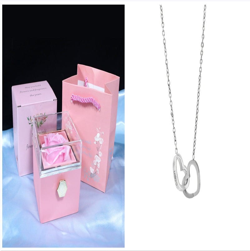 Rotating Soap Flower - Creative Rose Jewelry Gift Box for Women