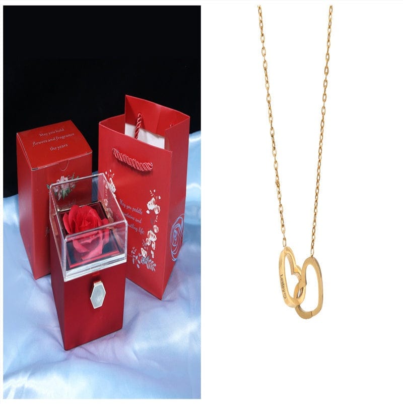 Rotating Soap Flower - Creative Rose Jewelry Gift Box for Women