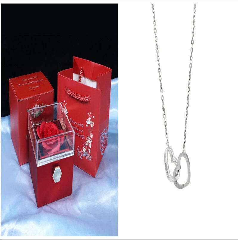 Rotating Soap Flower - Creative Rose Jewelry Gift Box for Women