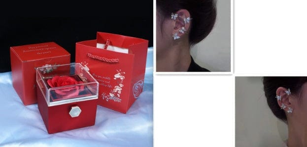 Rotating Soap Flower - Creative Rose Jewelry Gift Box for Women