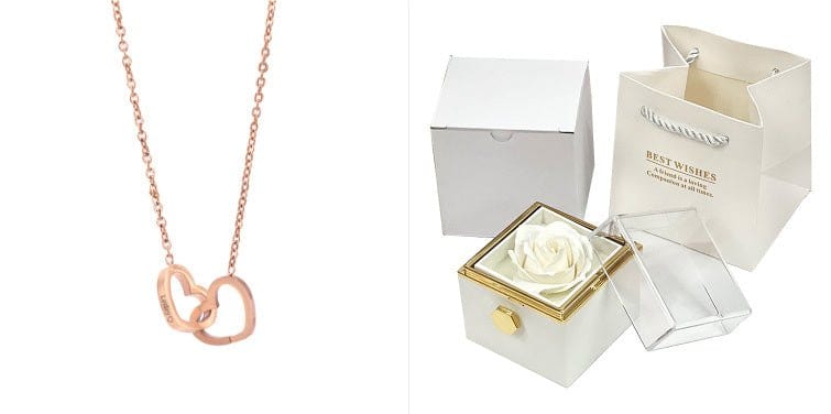 Rotating Soap Flower - Creative Rose Jewelry Gift Box for Women