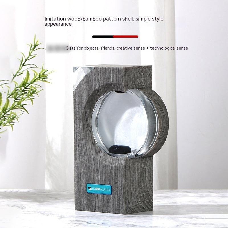 Dancing ferrofluid magnetic fluid speaker desk toy with wood pattern shell and modern design