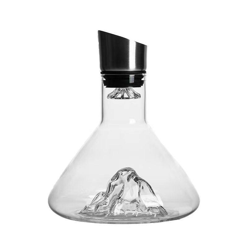 Iceberg Waterfall Wine Decanter - Transparent Lead-Free Crystal Glass