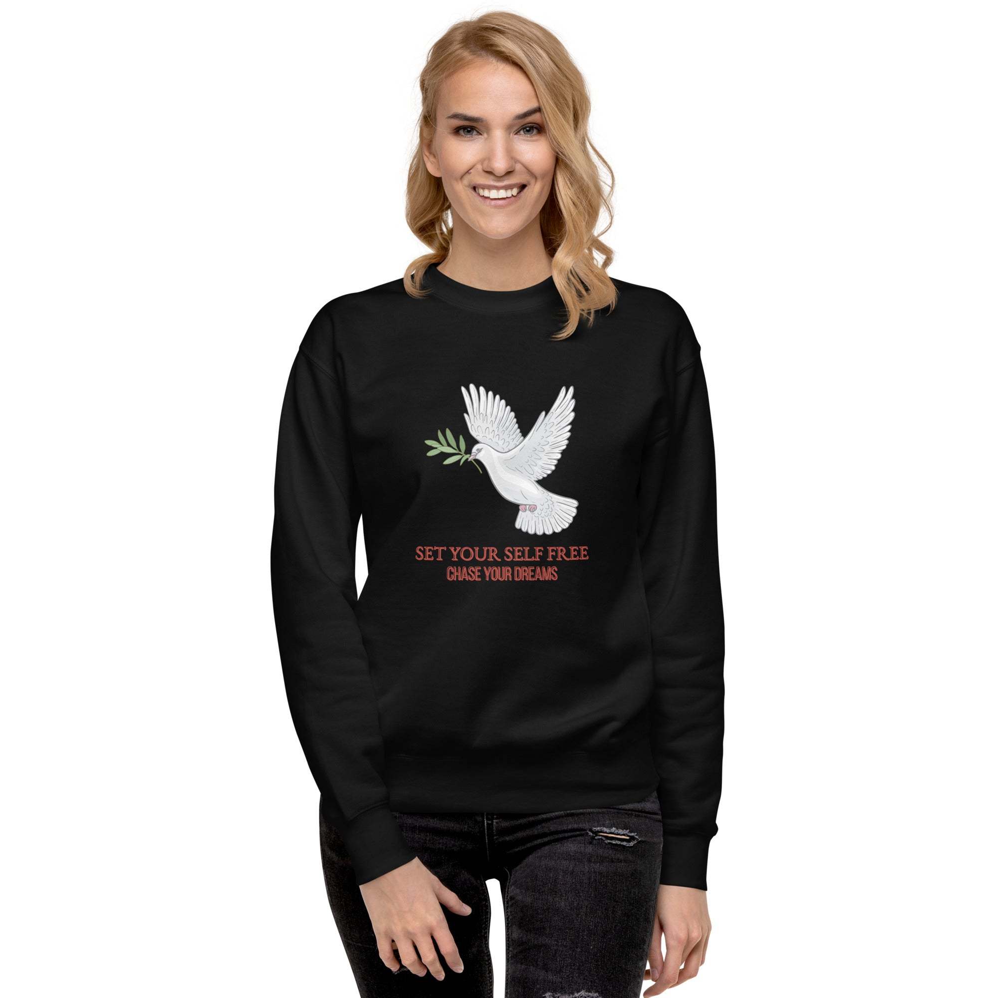 Dove Sweatshirt - Inspirational Peaceful Design, Unisex Casual Wear