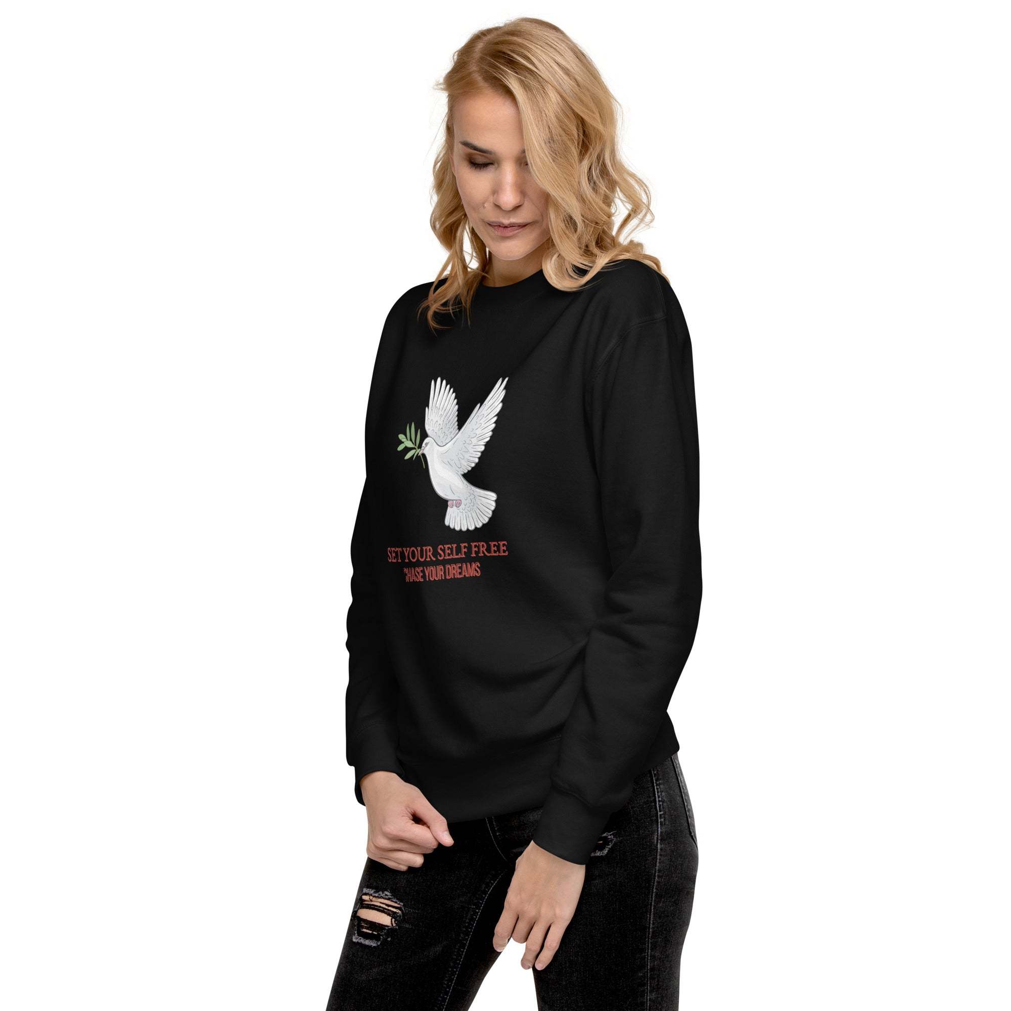 Dove Sweatshirt - Inspirational Peaceful Design, Unisex Casual Wear