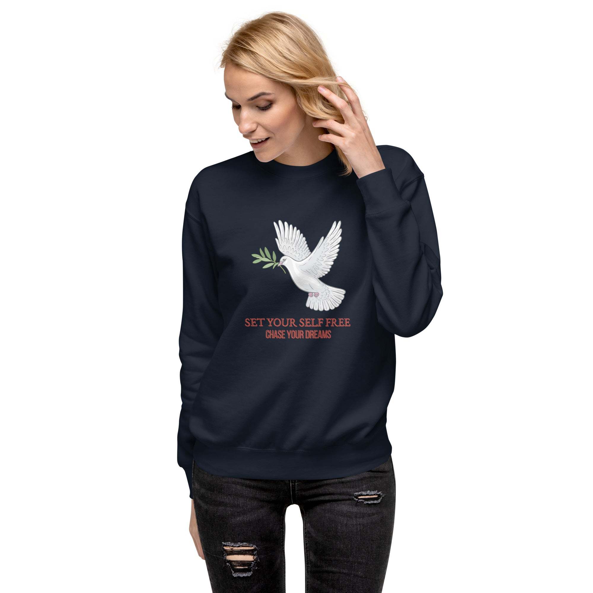 Dove Sweatshirt - Inspirational Peaceful Design, Unisex Casual Wear