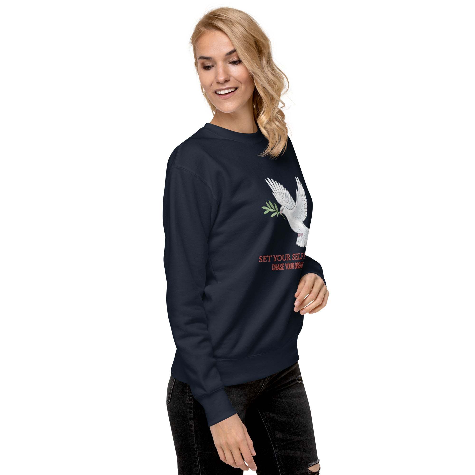 Dove Sweatshirt - Inspirational Peaceful Design, Unisex Casual Wear