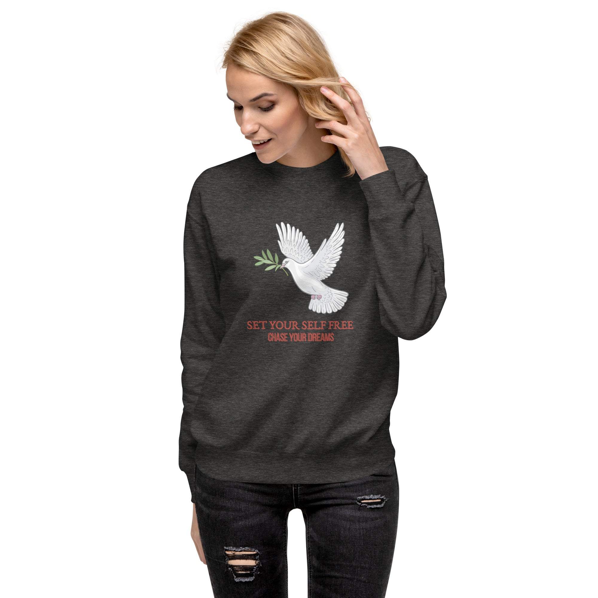 Dove Sweatshirt - Inspirational Peaceful Design, Unisex Casual Wear