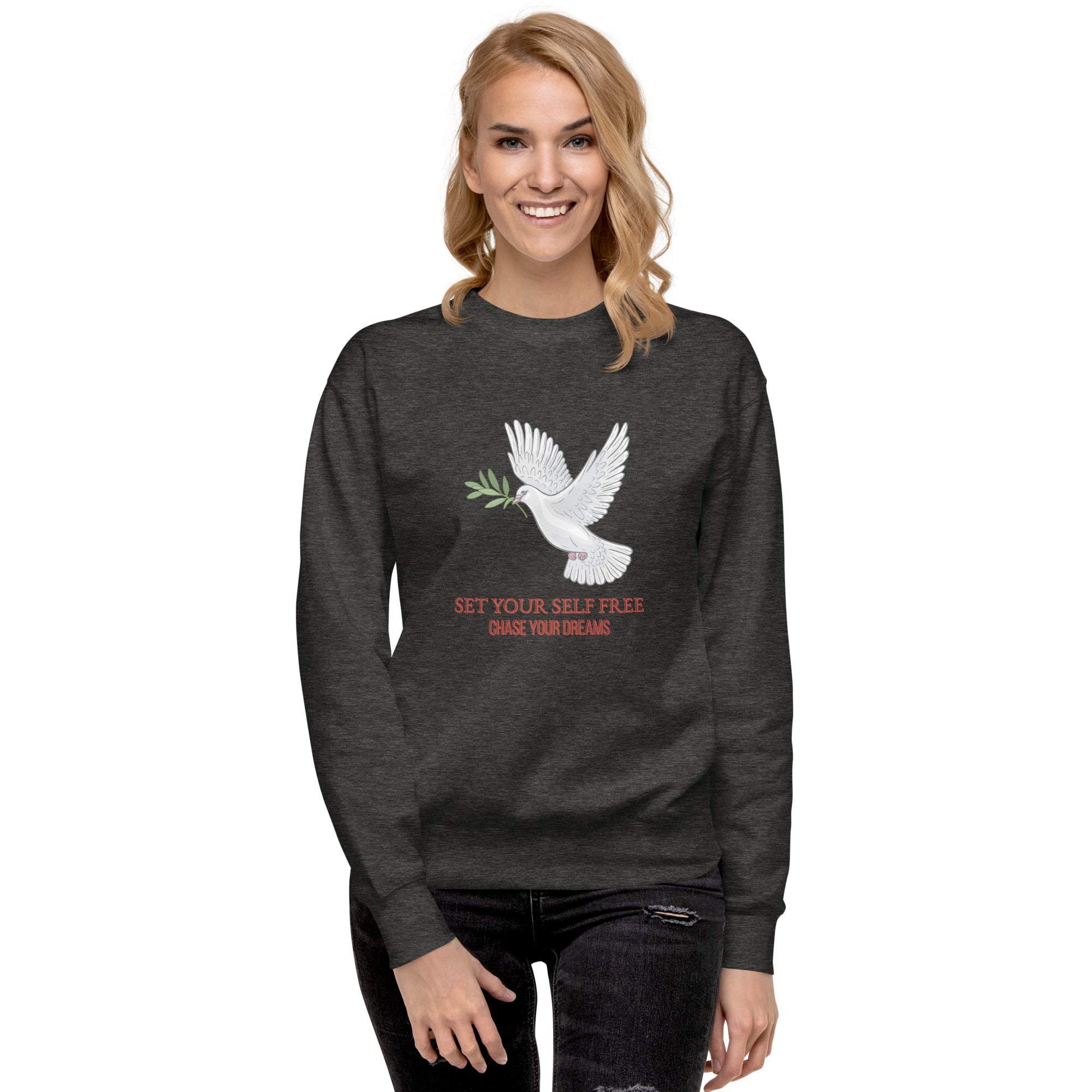 Dove Sweatshirt - Inspirational Peaceful Design, Unisex Casual Wear