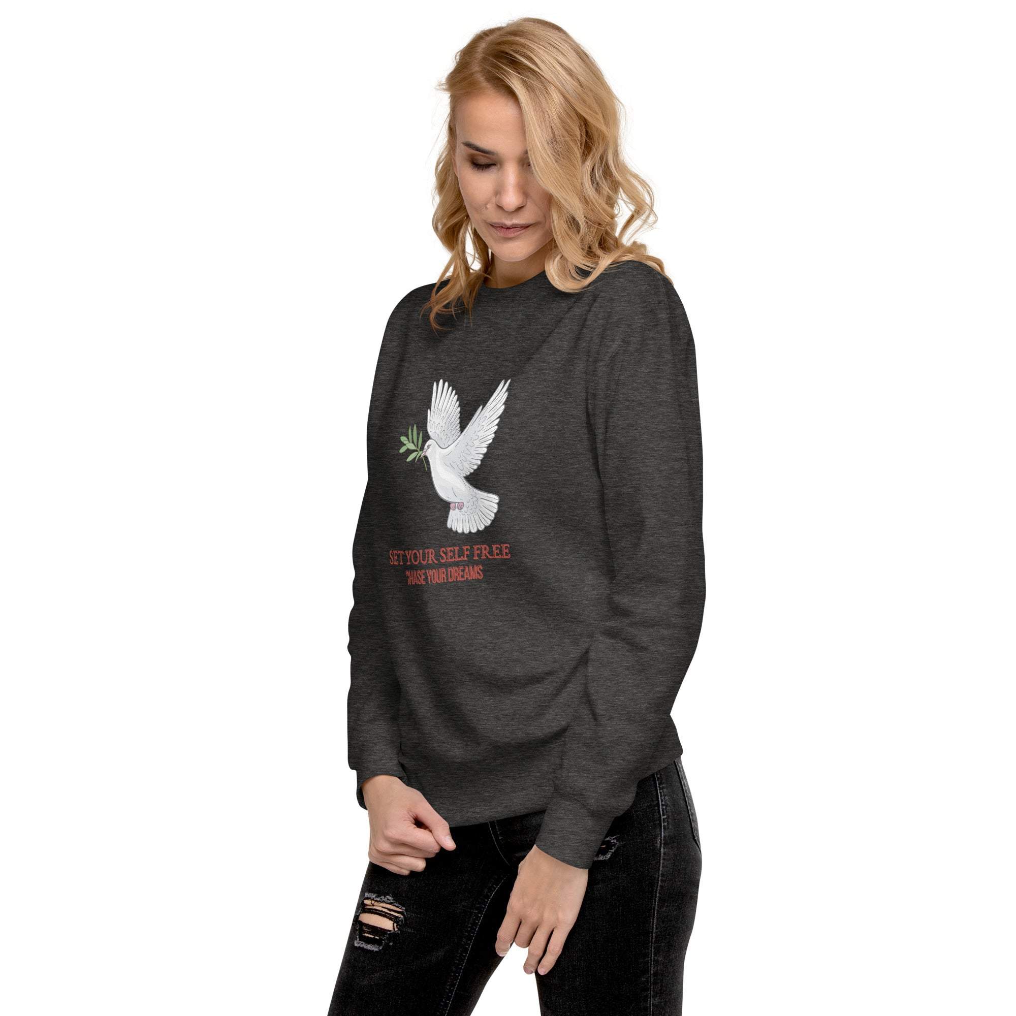 Dove Sweatshirt - Inspirational Peaceful Design, Unisex Casual Wear