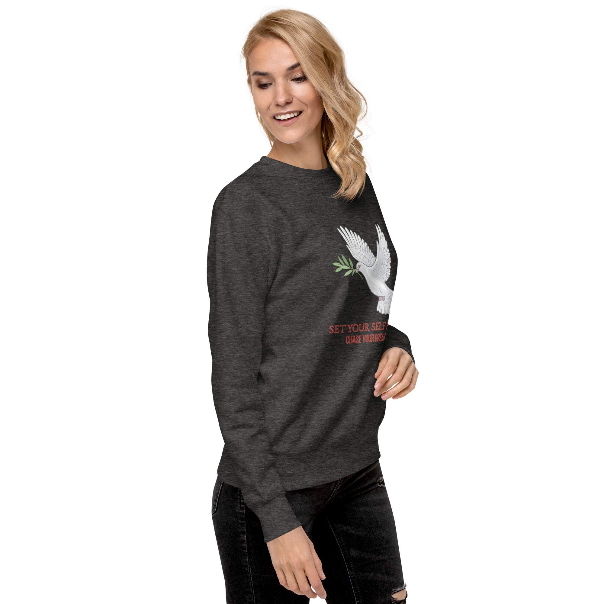 Dove Sweatshirt - Inspirational Peaceful Design, Unisex Casual Wear