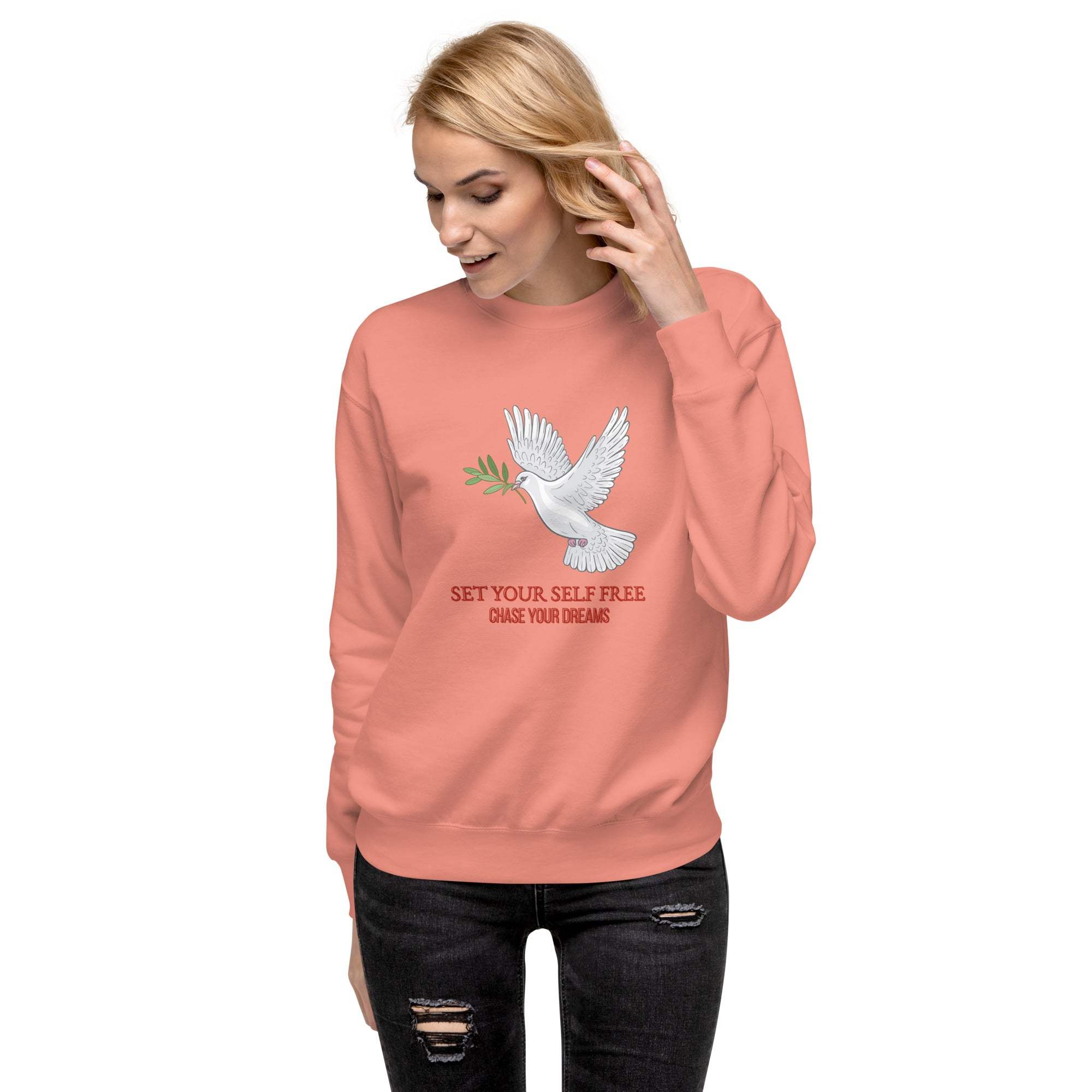 Dove Sweatshirt - Inspirational Peaceful Design, Unisex Casual Wear