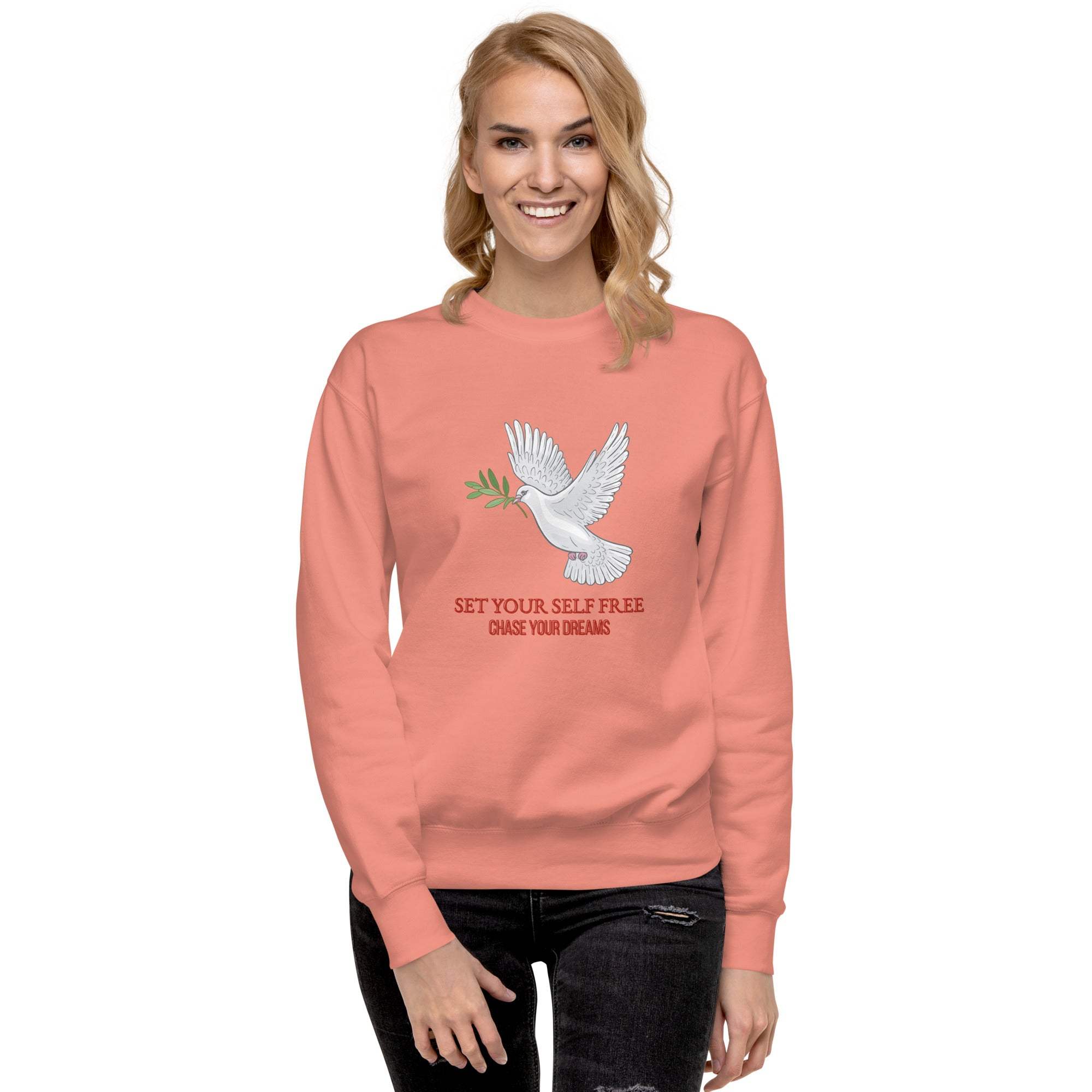 Dove Sweatshirt - Inspirational Peaceful Design, Unisex Casual Wear