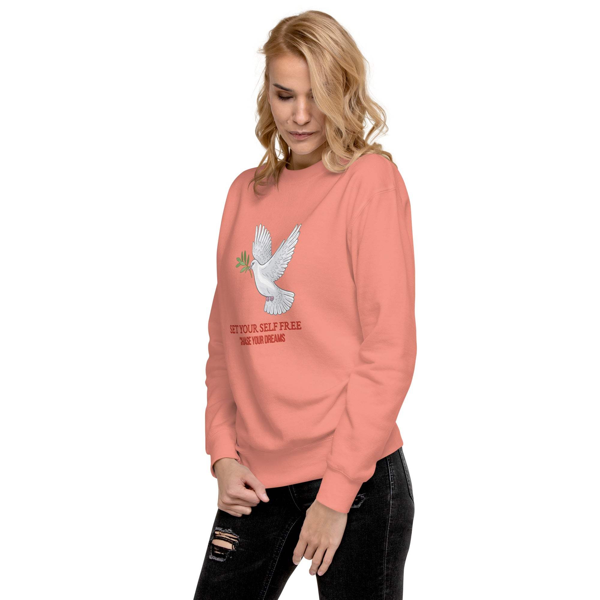 Dove Sweatshirt - Inspirational Peaceful Design, Unisex Casual Wear