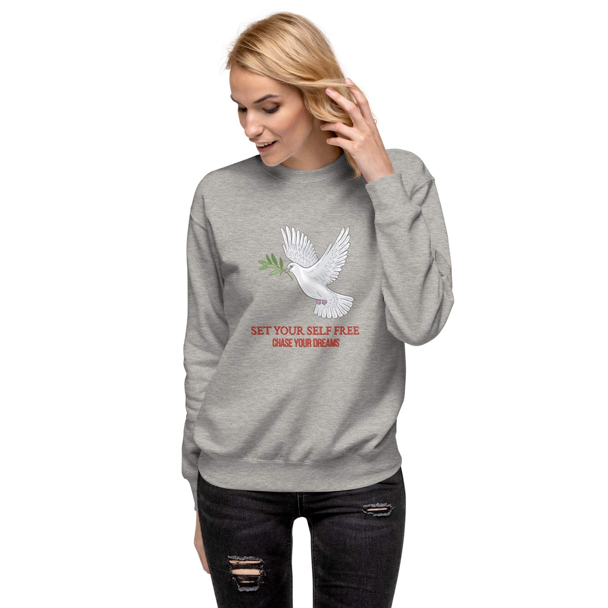 Dove Sweatshirt - Inspirational Peaceful Design, Unisex Casual Wear
