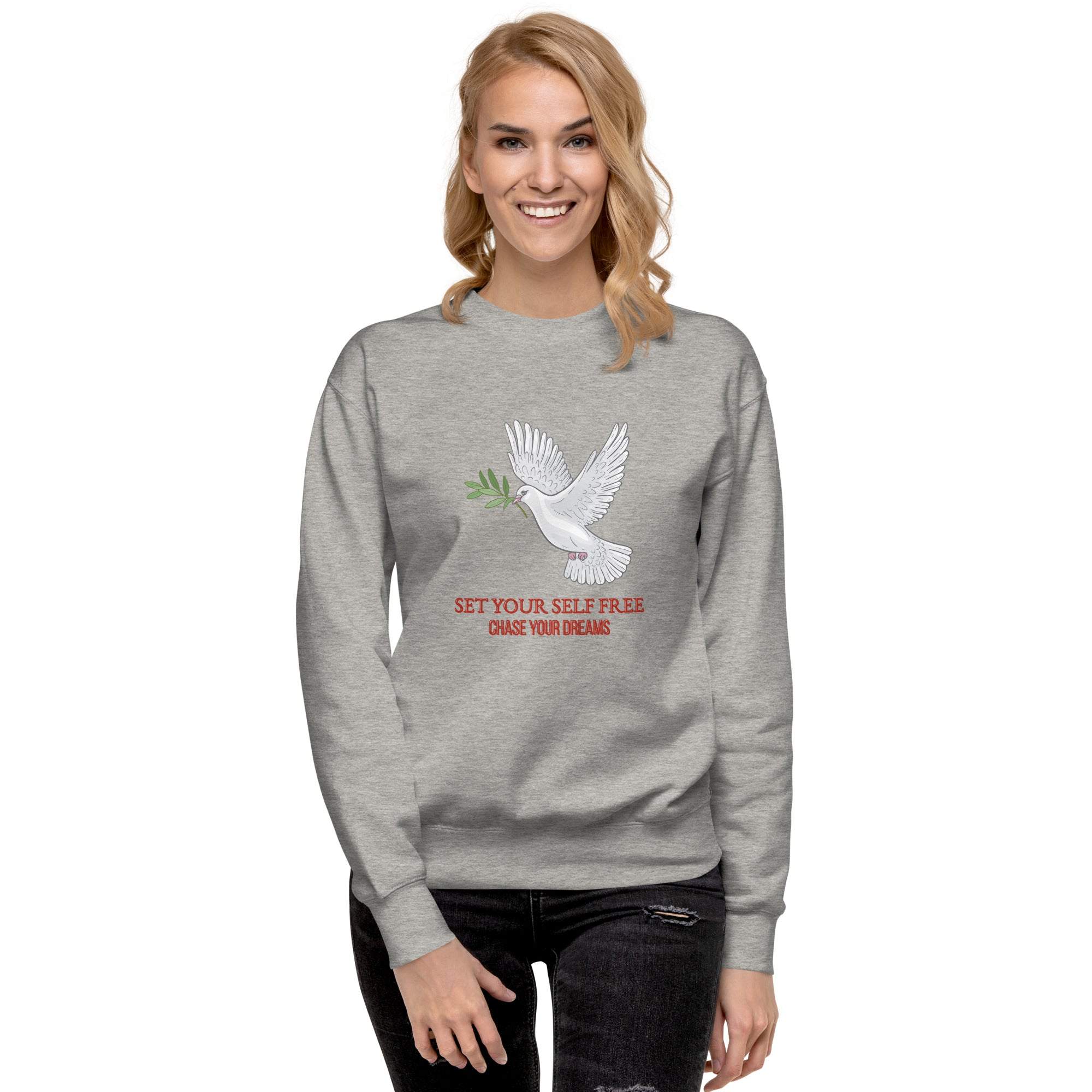 Dove Sweatshirt - Inspirational Peaceful Design, Unisex Casual Wear