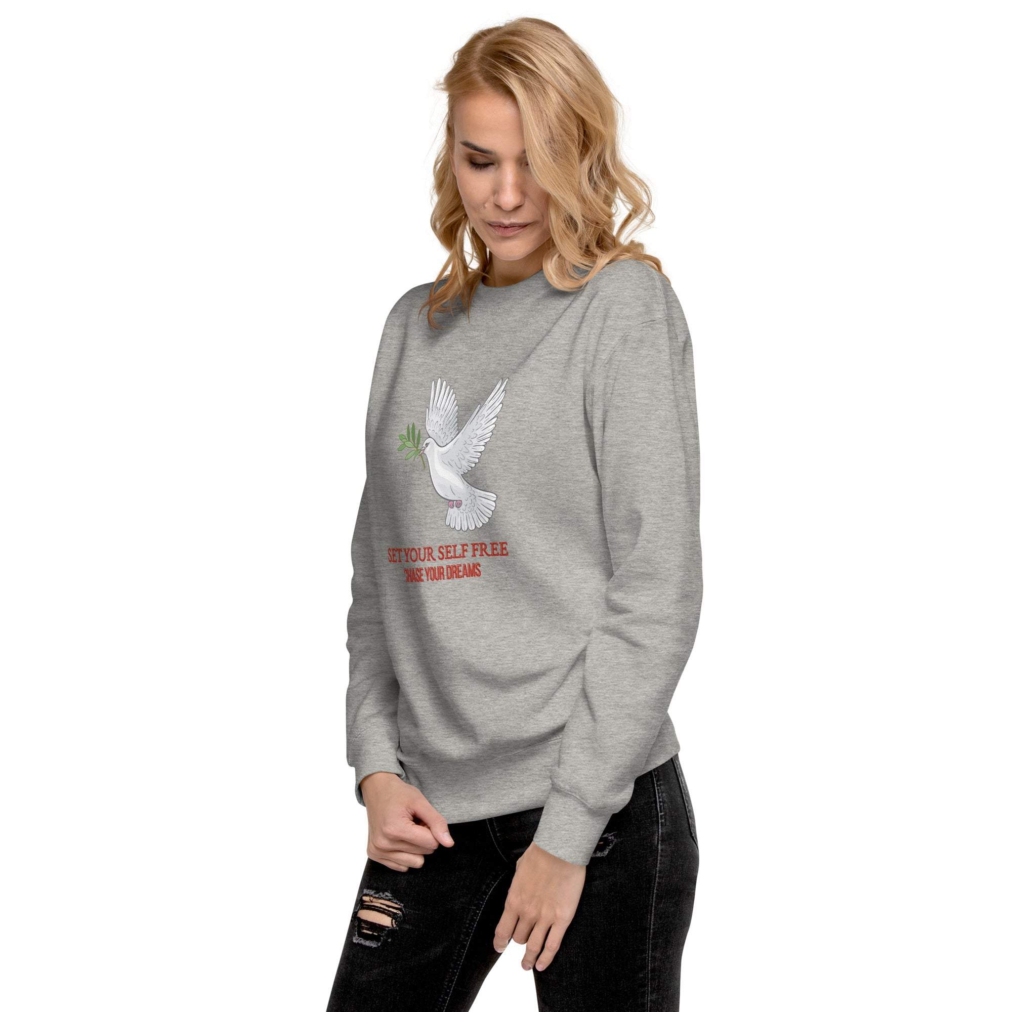 Dove Sweatshirt - Inspirational Peaceful Design, Unisex Casual Wear
