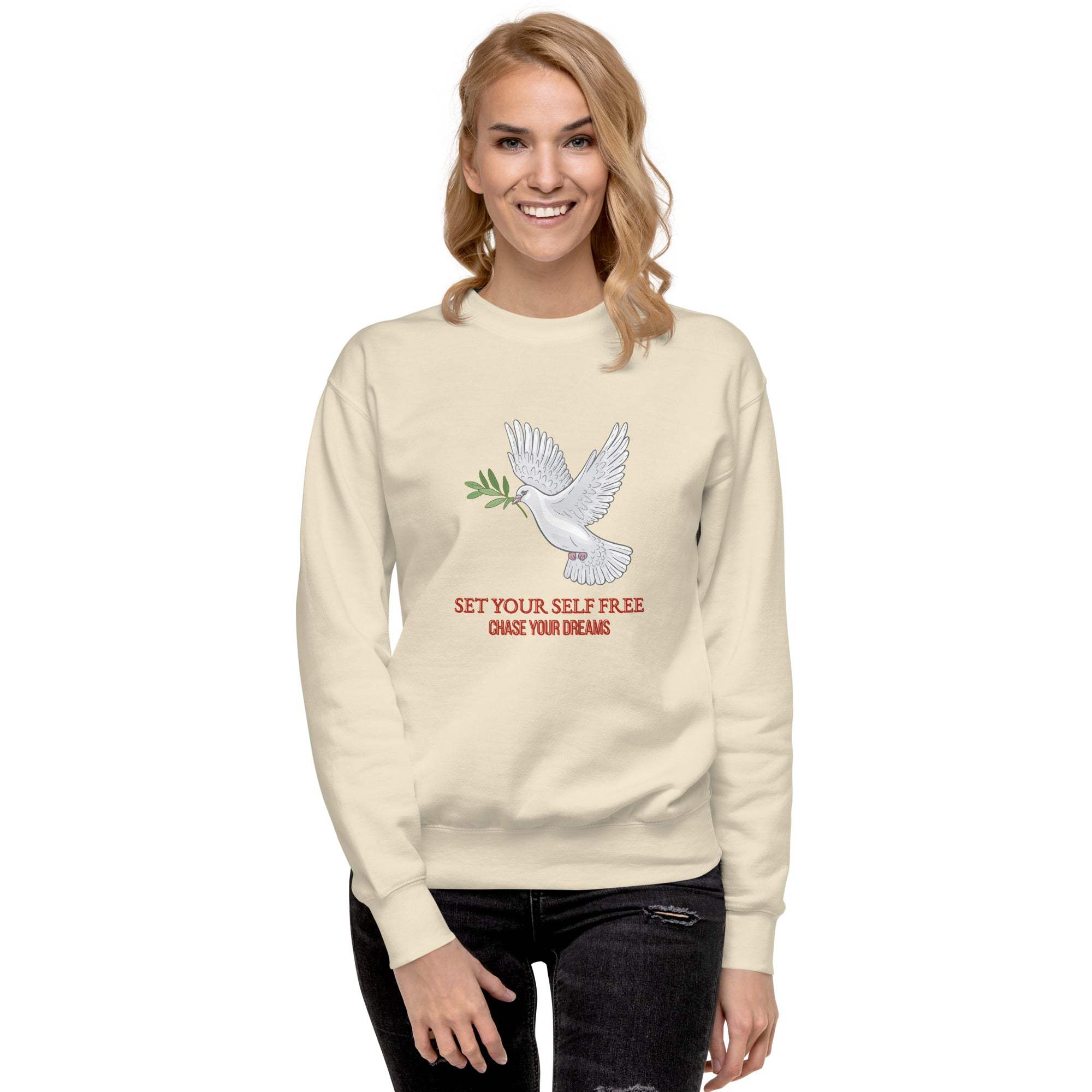 Dove Sweatshirt - Inspirational Peaceful Design, Unisex Casual Wear