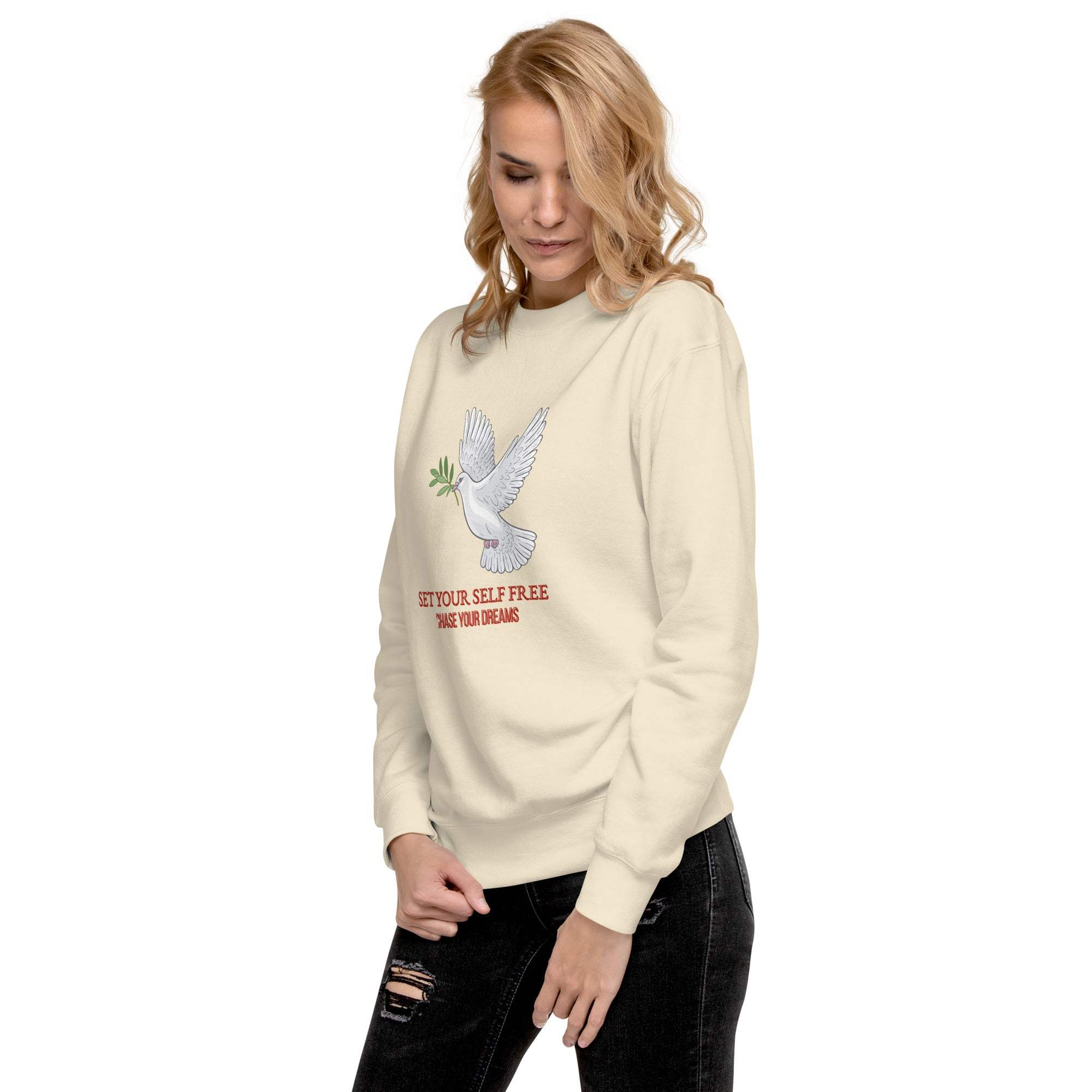 Dove Sweatshirt - Inspirational Peaceful Design, Unisex Casual Wear