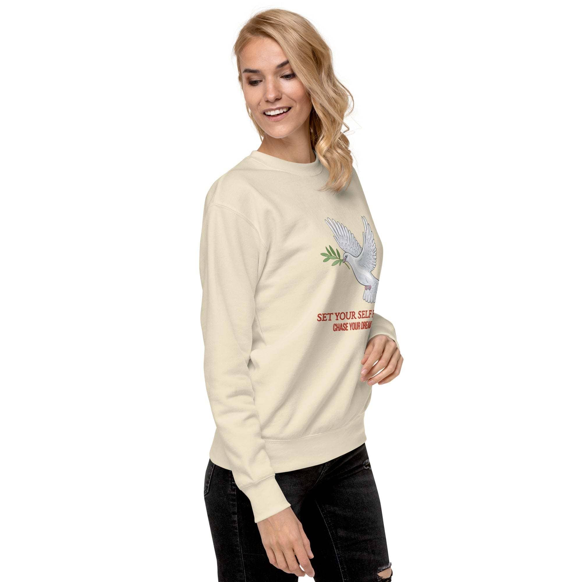 Dove Sweatshirt - Inspirational Peaceful Design, Unisex Casual Wear
