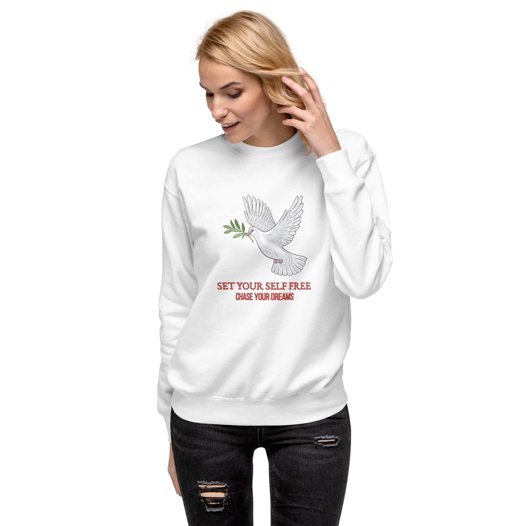 Dove Sweatshirt - Inspirational Peaceful Design, Unisex Casual Wear