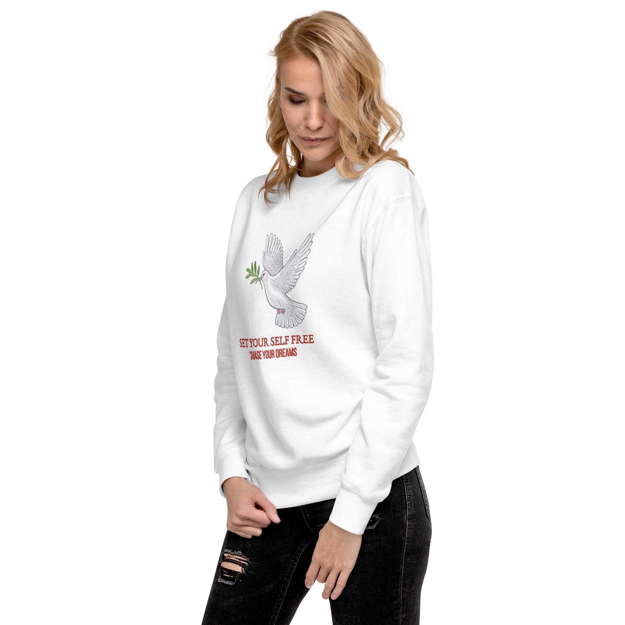 Dove Sweatshirt - Inspirational Peaceful Design, Unisex Casual Wear