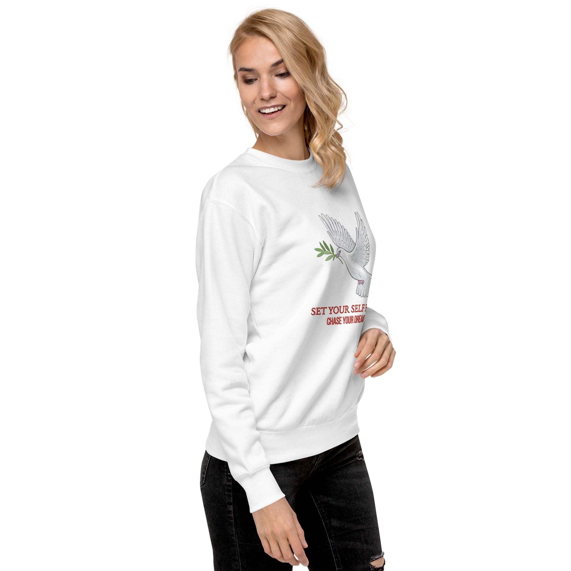 Dove Sweatshirt - Inspirational Peaceful Design, Unisex Casual Wear