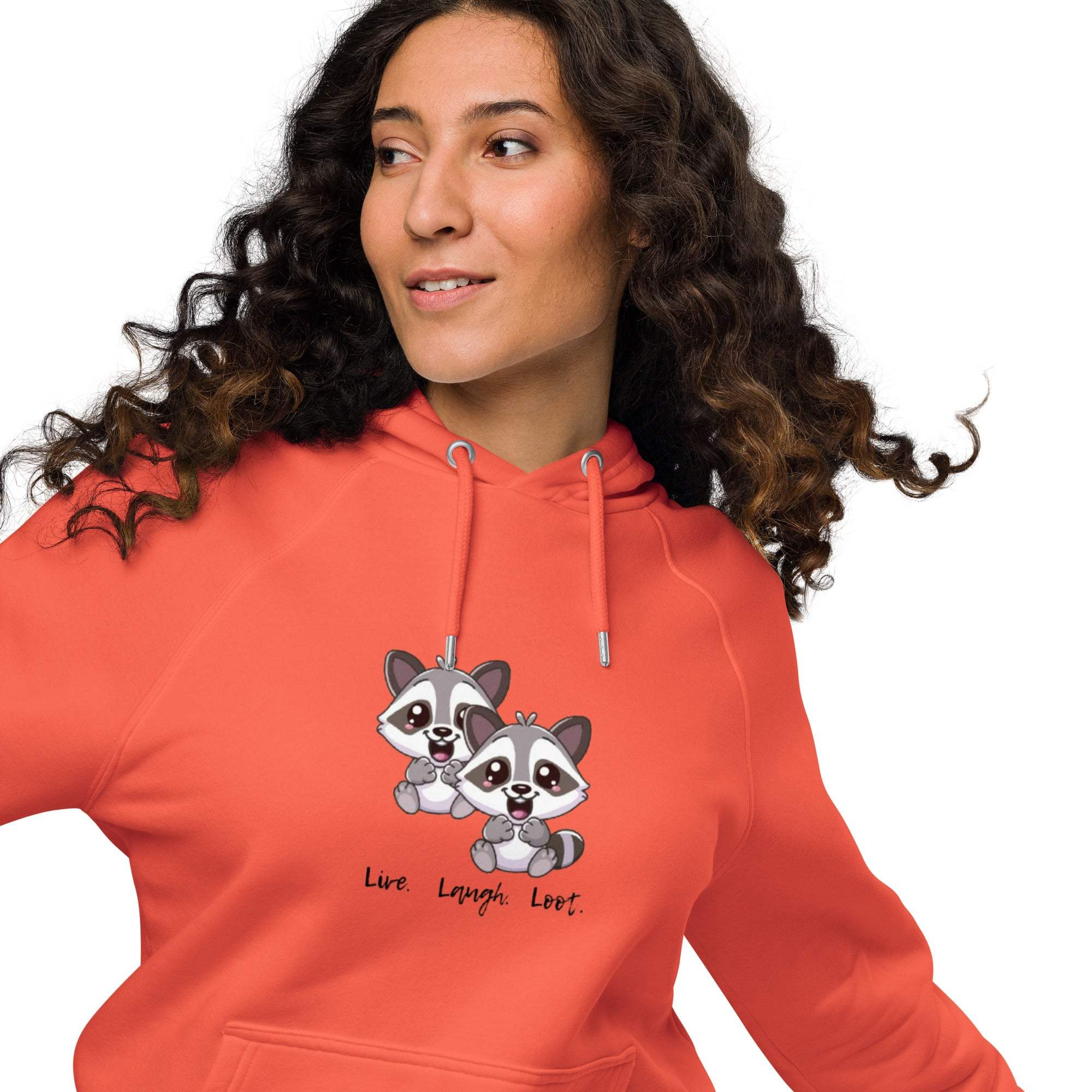 Live Laugh Loot Raccoon Hoodie