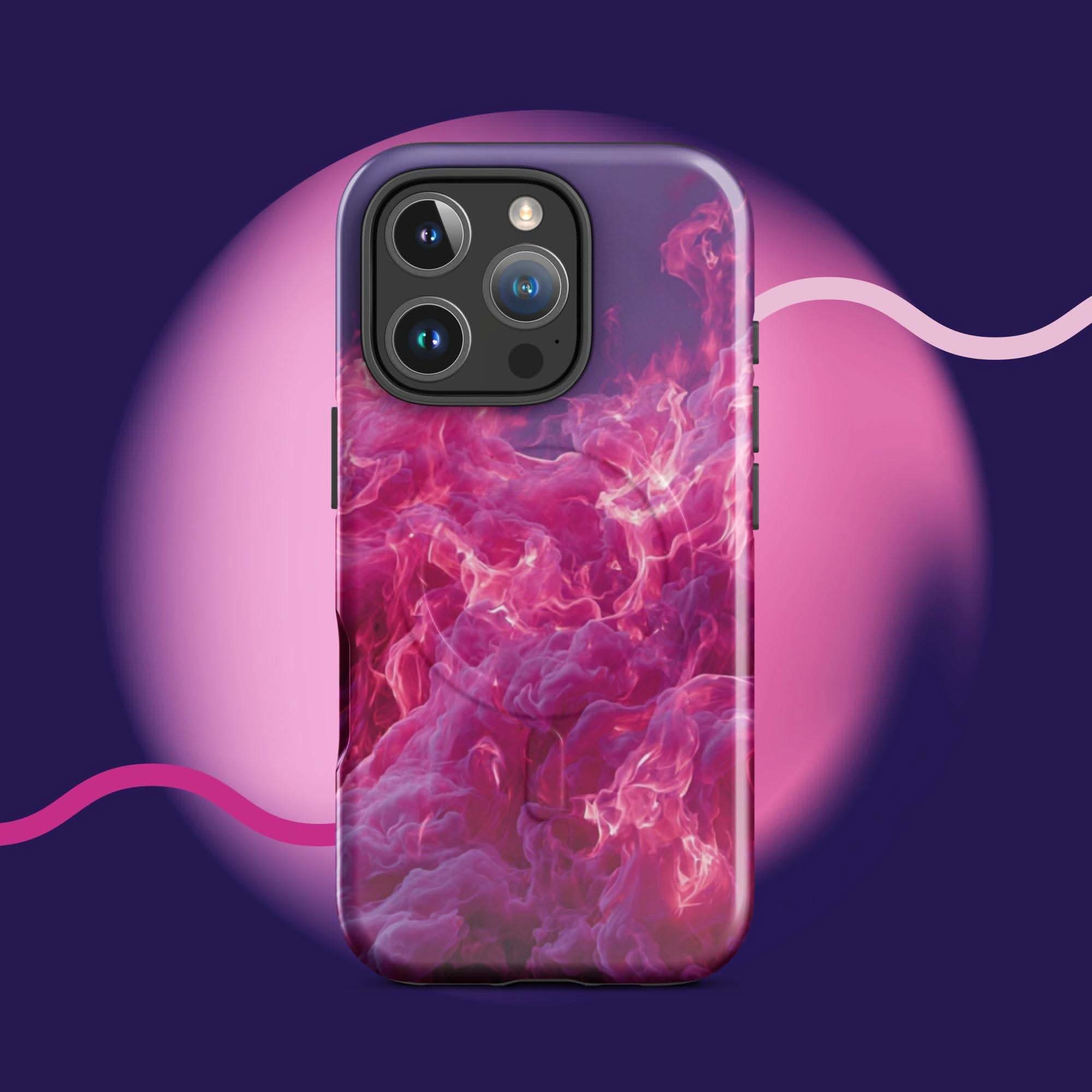 iPhone tough case - Pink fiery cloud MagSafe® iPhone protective cover