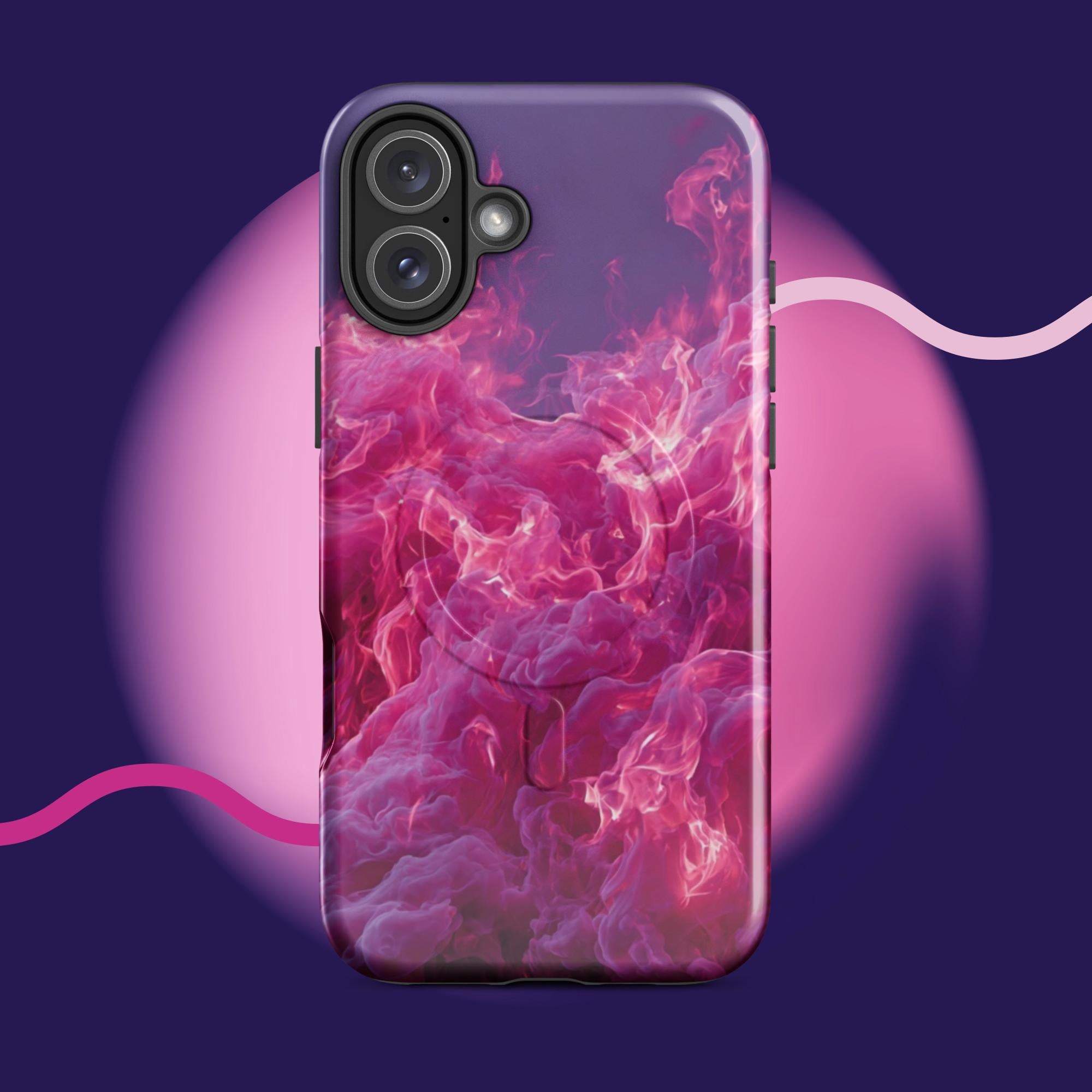 iPhone tough case - Pink fiery cloud MagSafe® iPhone protective cover