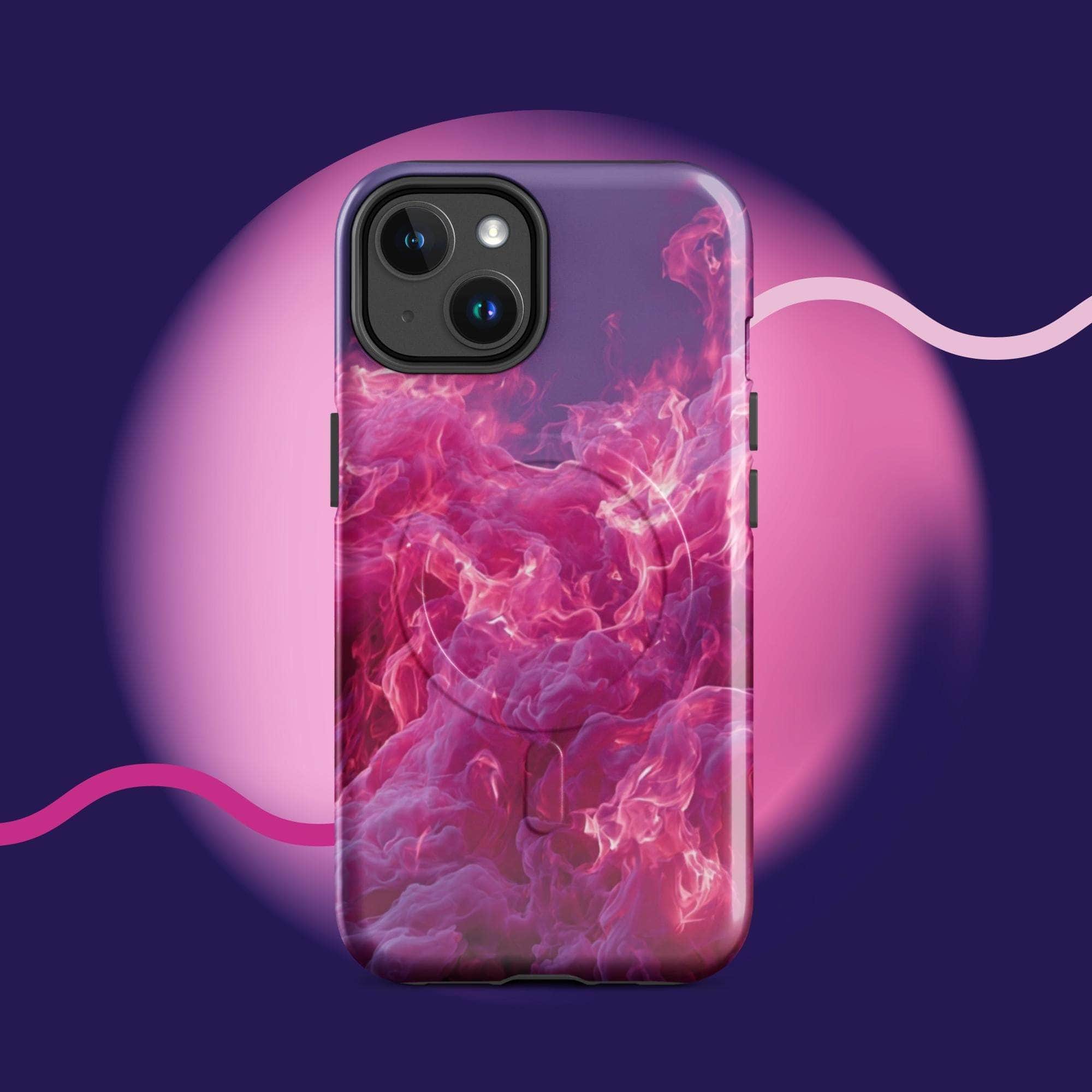 iPhone tough case - Pink fiery cloud MagSafe® iPhone protective cover
