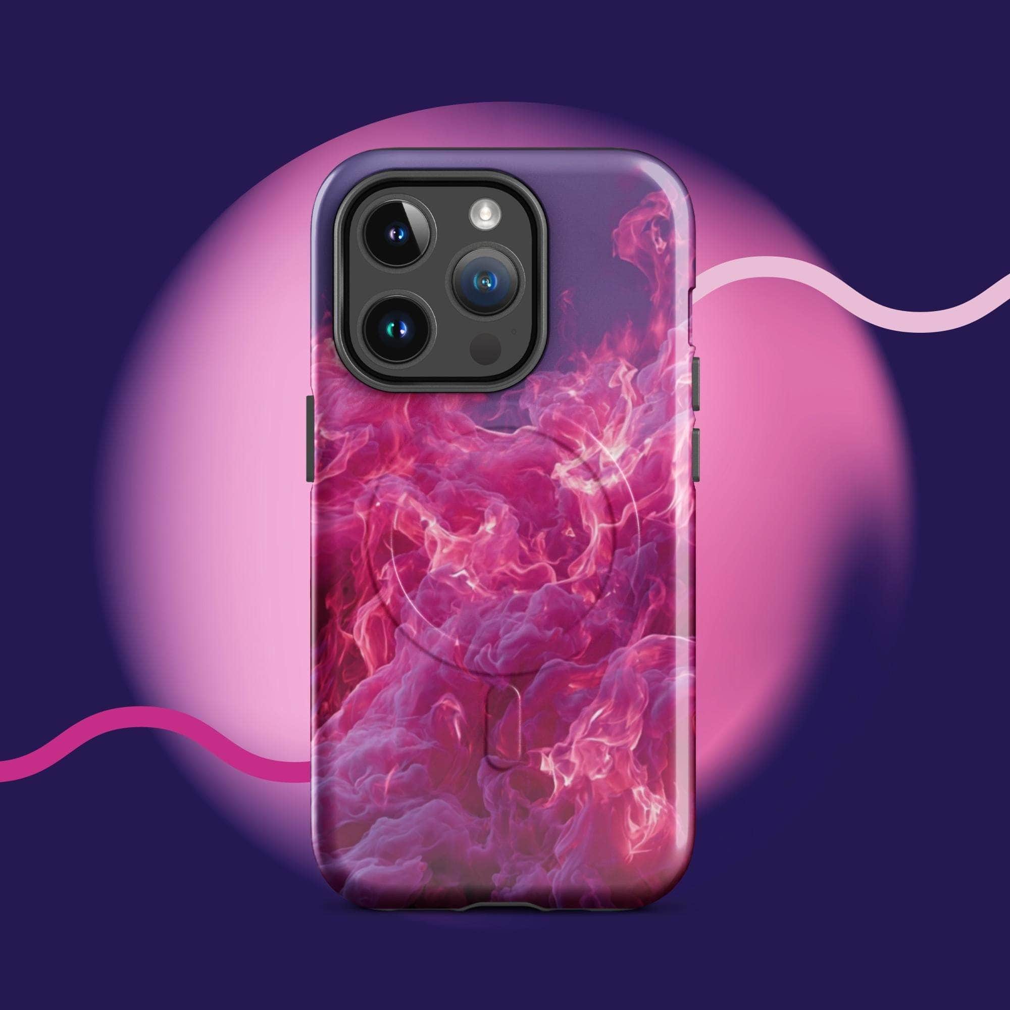 iPhone tough case - Pink fiery cloud MagSafe® iPhone protective cover