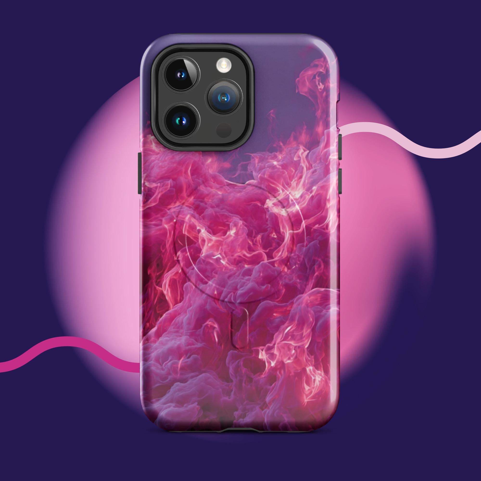 iPhone tough case - Pink fiery cloud MagSafe® iPhone protective cover