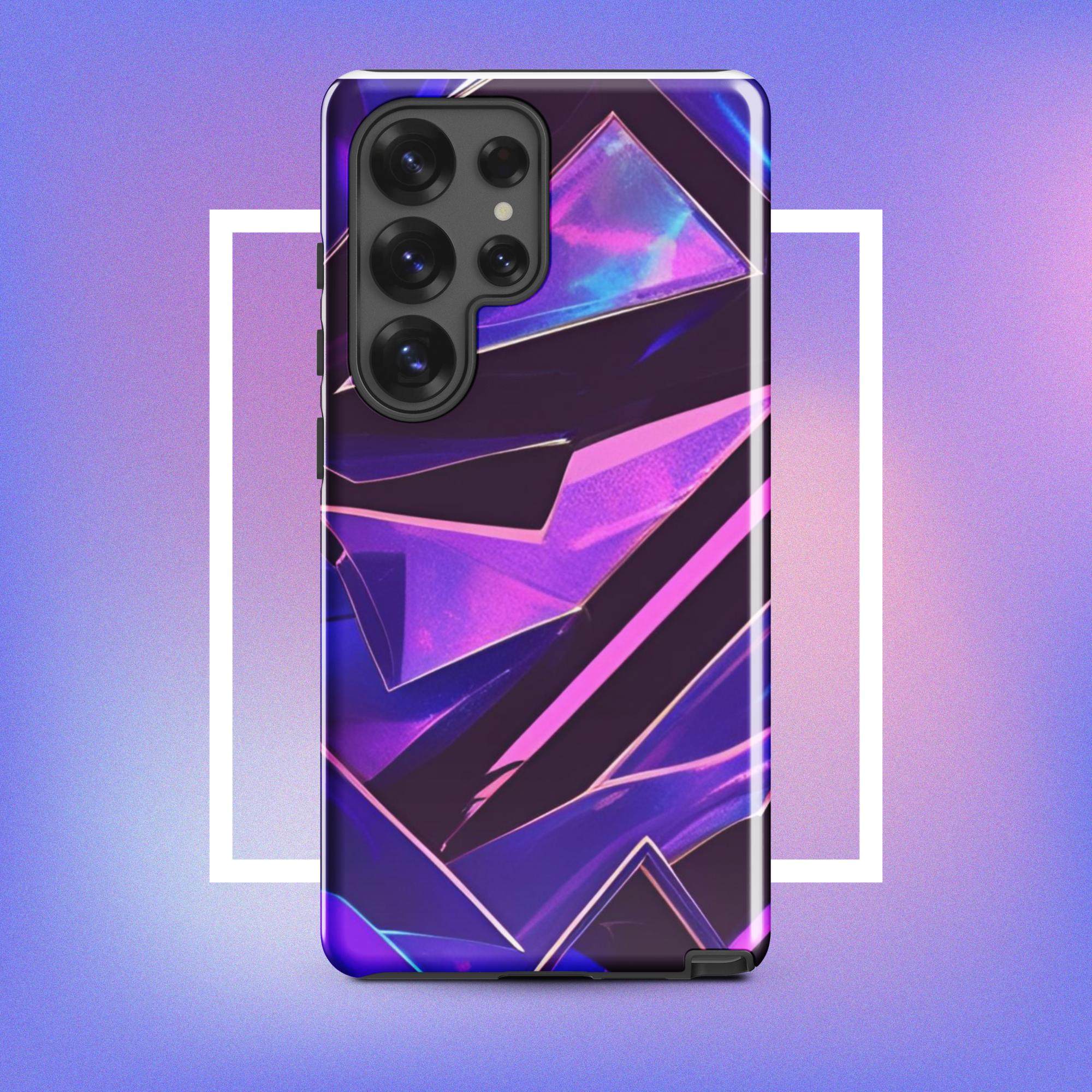 Samsung Galaxy Tough Case - Modern purple design protective phone case